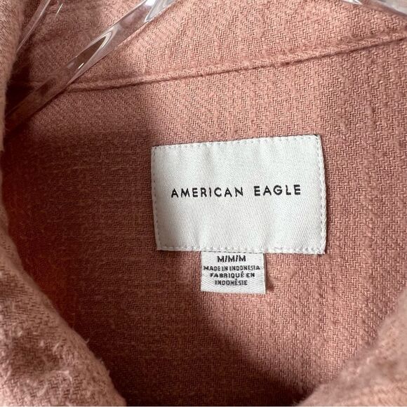 American Eagle Outfitters Women's Size Medium Mauve  Pink Shacket Shirt Jacket - Picture 4 of 7